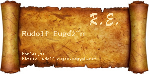 Rudolf Eugén névjegykártya